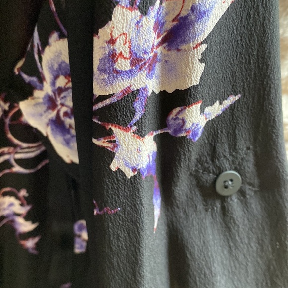 Rebecca Taylor 💯 Silk Lined Flower Print Belt Dress/Long Shirt New NeverUsed